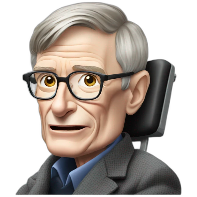 Stephen Hawking on a wheelchair emoji