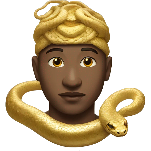 Golden snake god￼ emoji