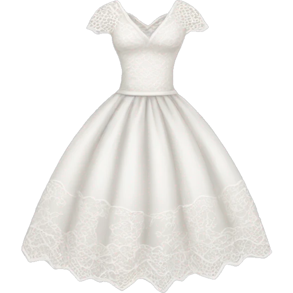 Lace white dress emoji