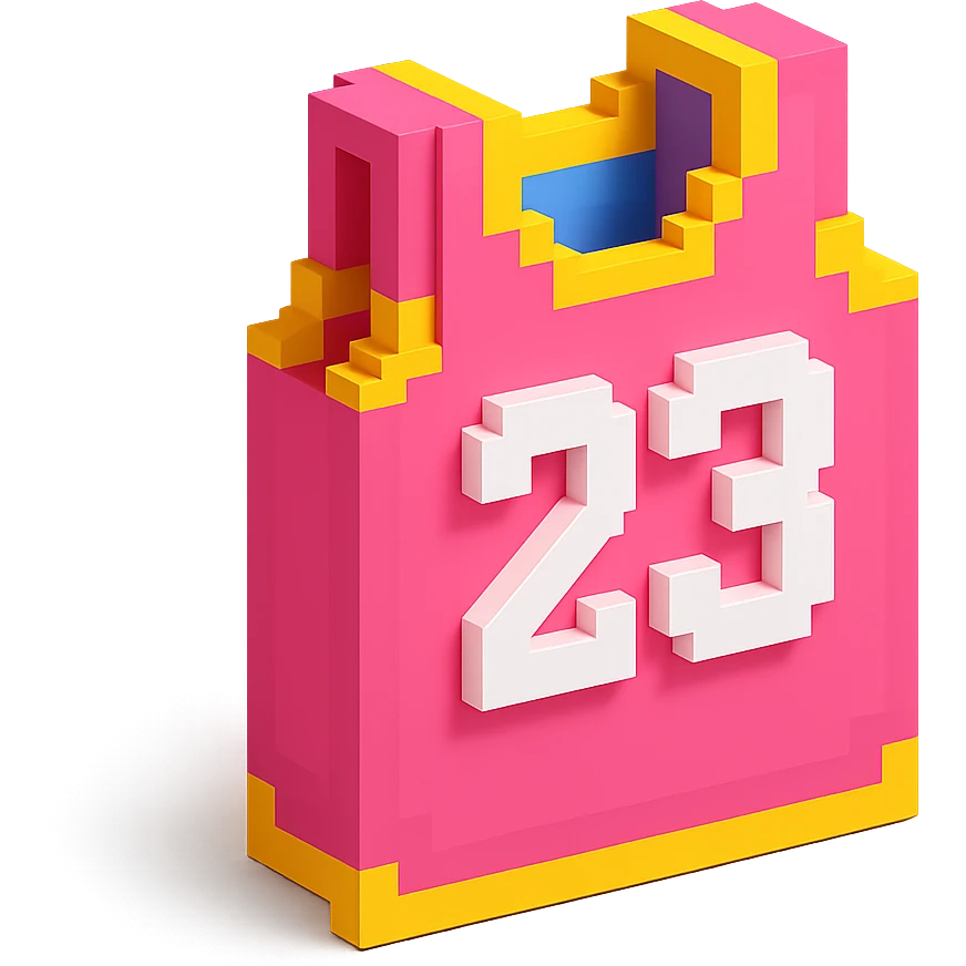 розовая баскетбольная майка с надписью "23", no background emoji