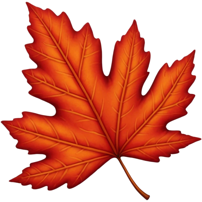 red autumn leaf  emoji