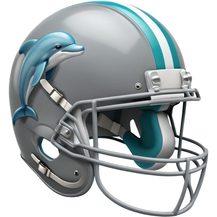Dolphin wearing a football helmet  emoji