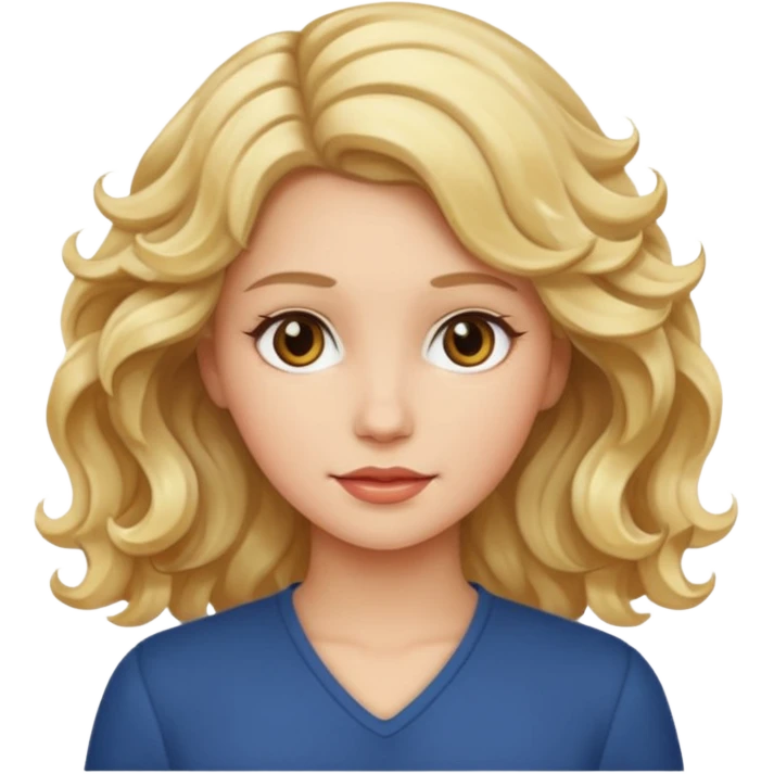 woman with blond wavy hair  emoji