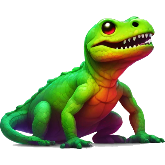 neon paint splotched reptile       emoji