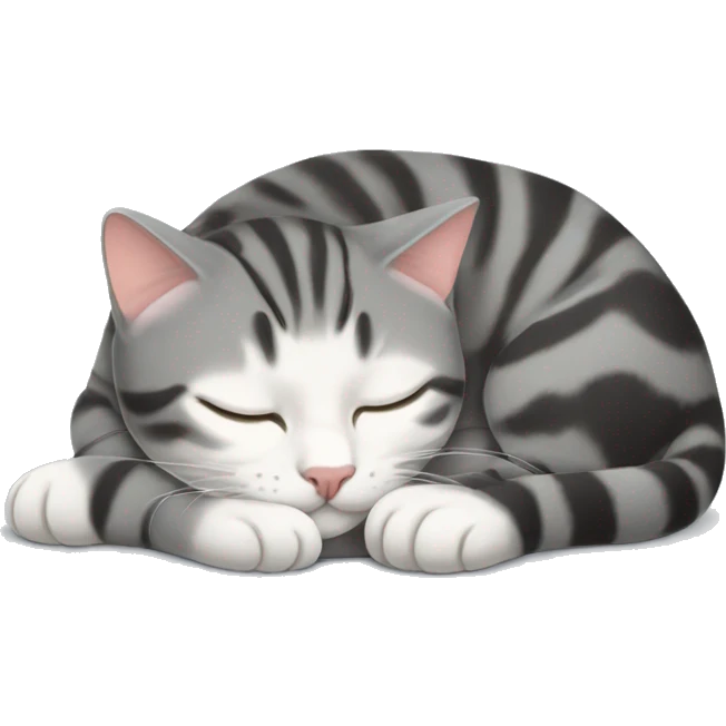 american shorthair sleeping emoji