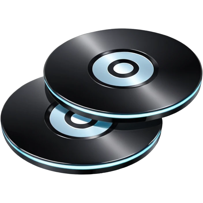 two black computer disk emoji