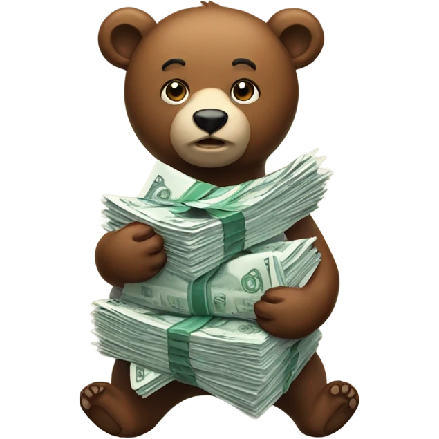 Bear with money emoji