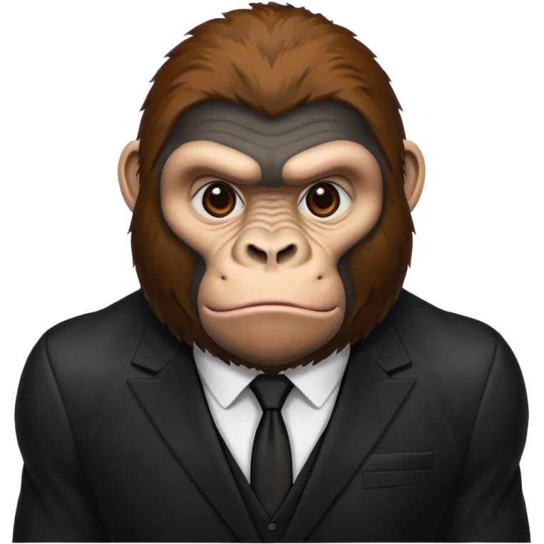 Gorilla wearing black suit  emoji