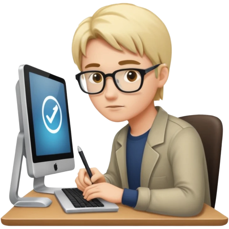 writer with computer emoji