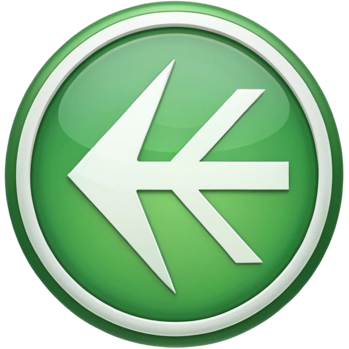 circulo verde con una flecha blanca dentro emoji