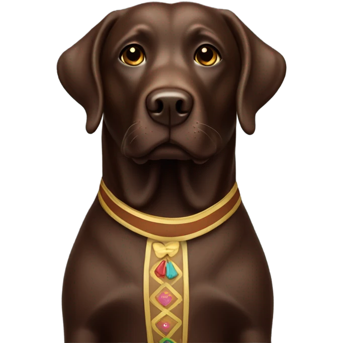 Chocolate Labrador nutcracker  emoji