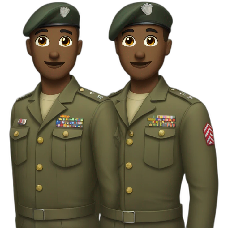 Two gay soldiers emoji