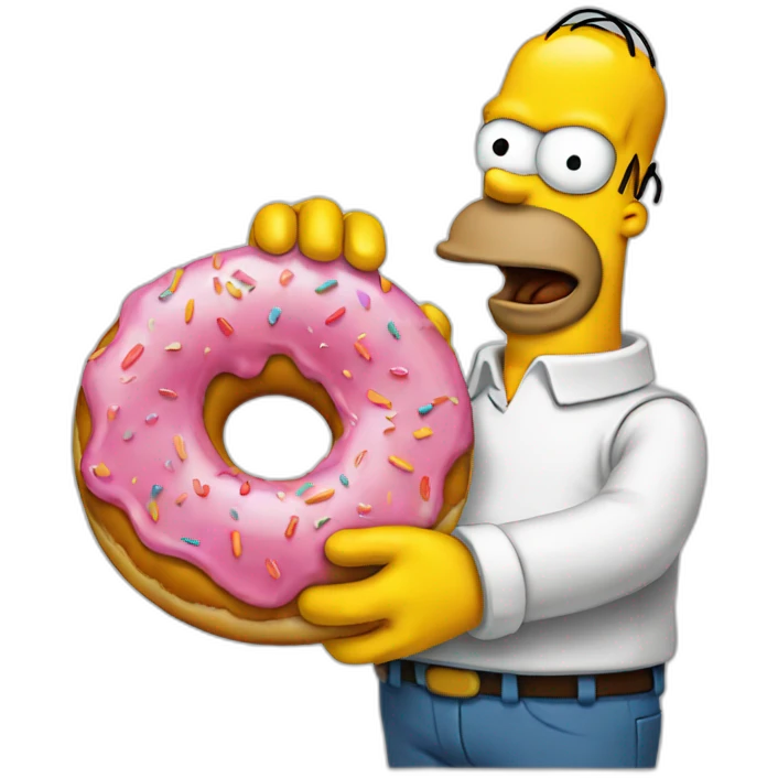 Homer eat a donut emoji