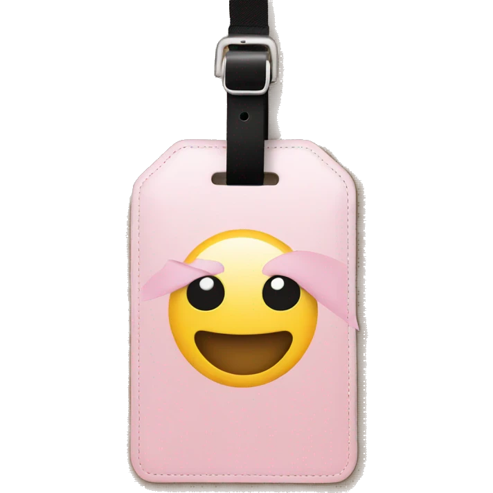 Light pink luggage tag emoji