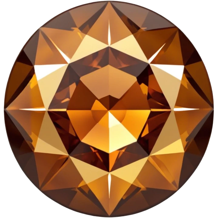 Brown shiny diamond emoji