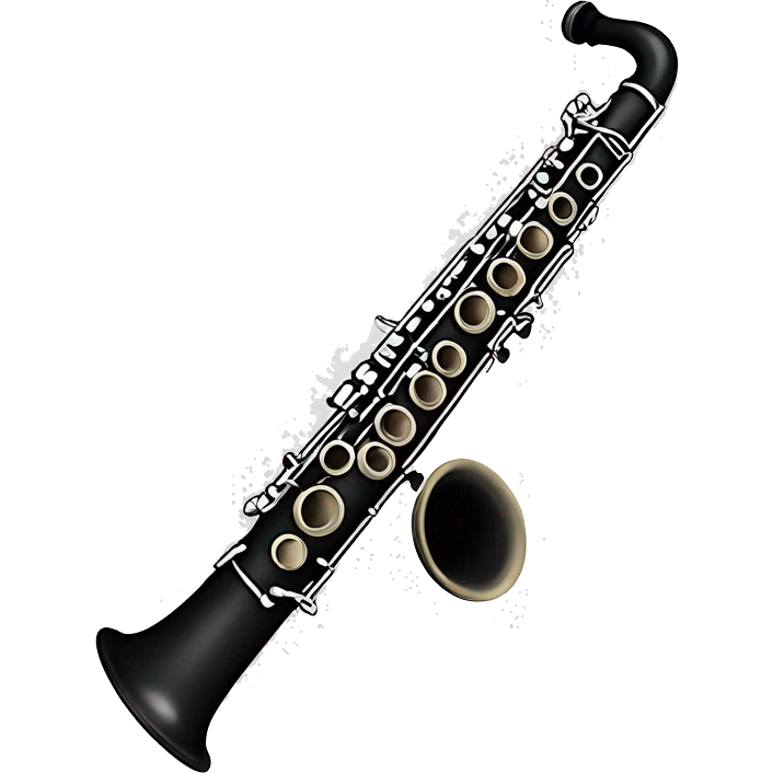 Clarinet with a white bow emoji