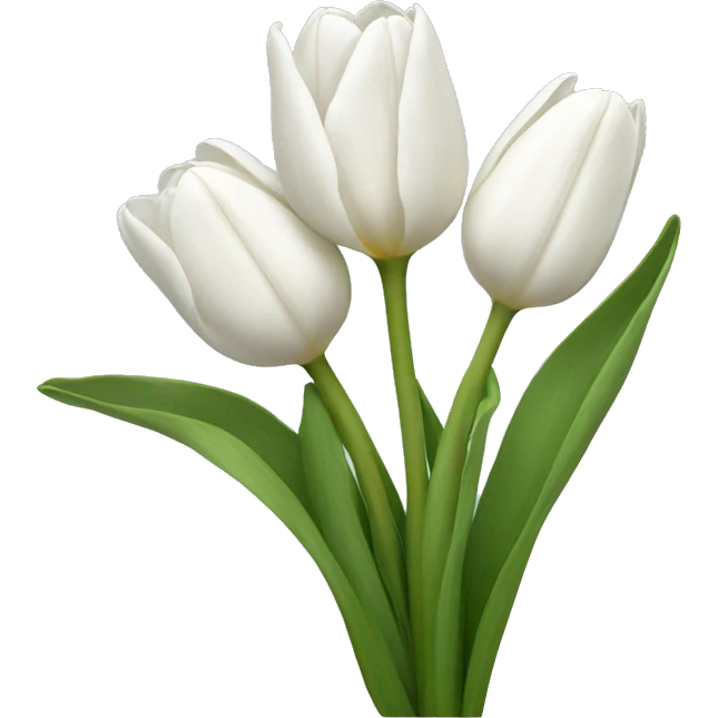 White tulips  emoji
