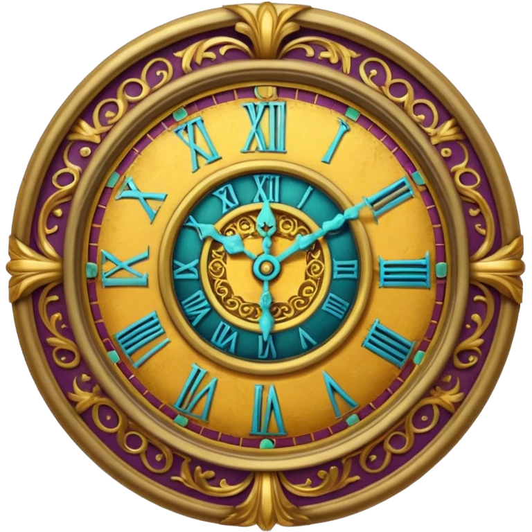 ancient colorful clock emoji