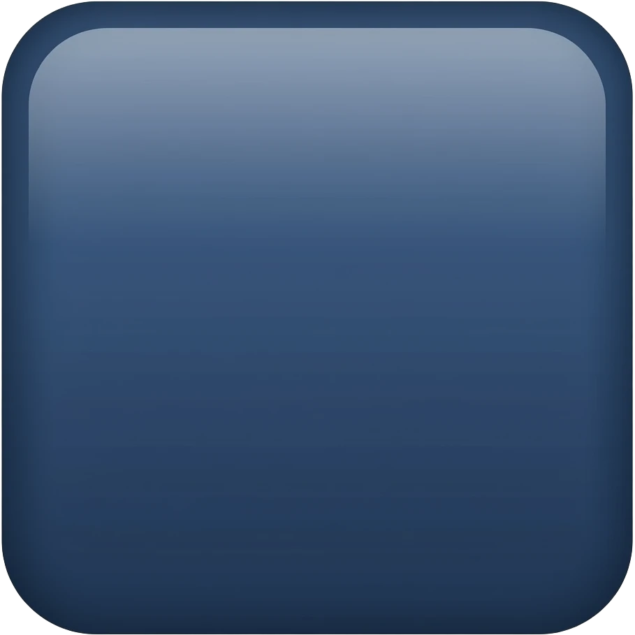 Crea un emoji de un visto cuadrado de color azul oscuro emoji