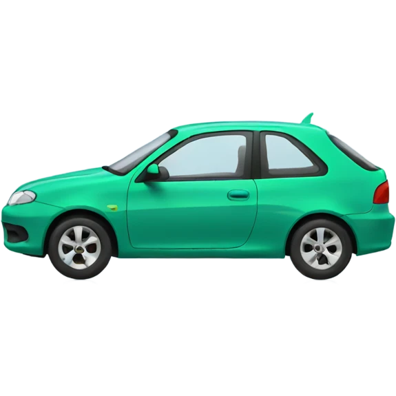 Blue and green car emoji