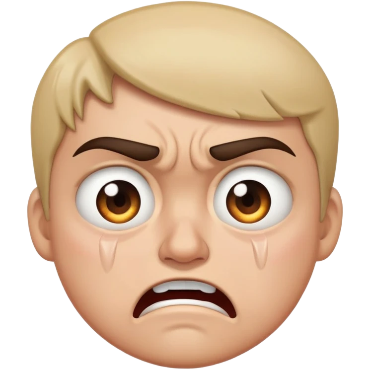 angry with crying emoji