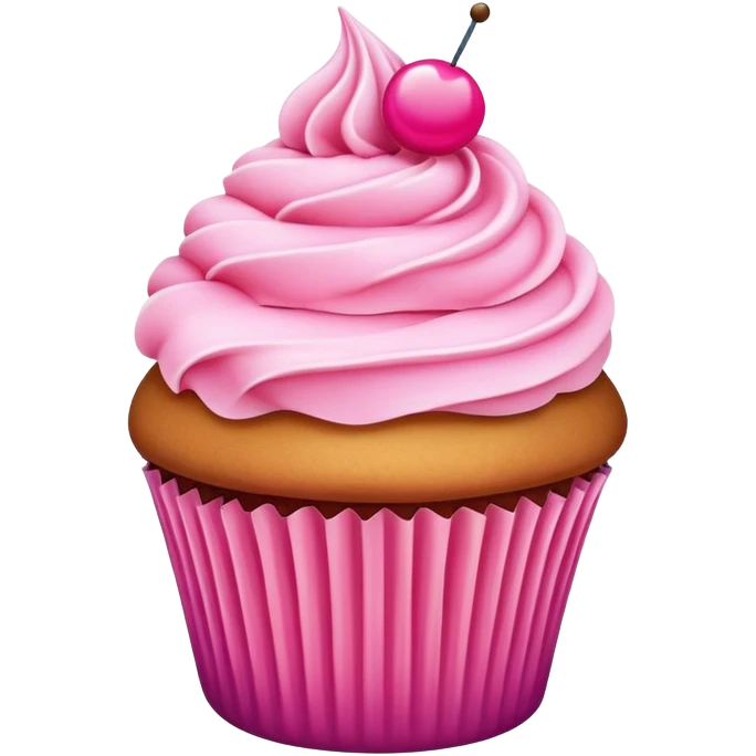 Cupcake with pink icing emoji