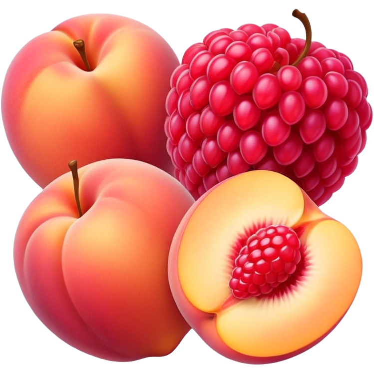 Peach raspberry combo emoji