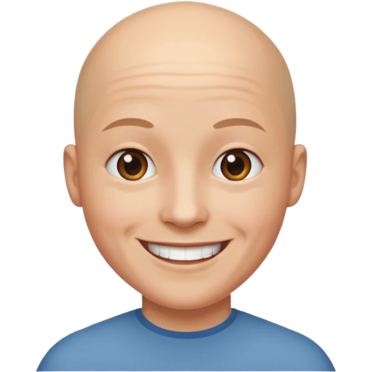 Make me bald emoji