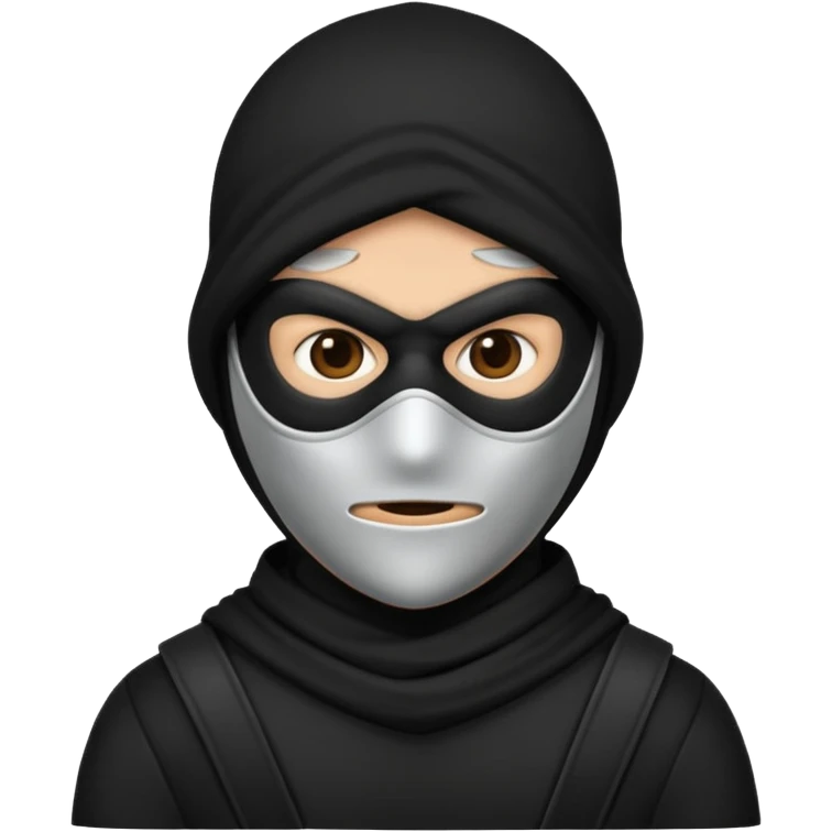 masked robber emoji, no guns emoji