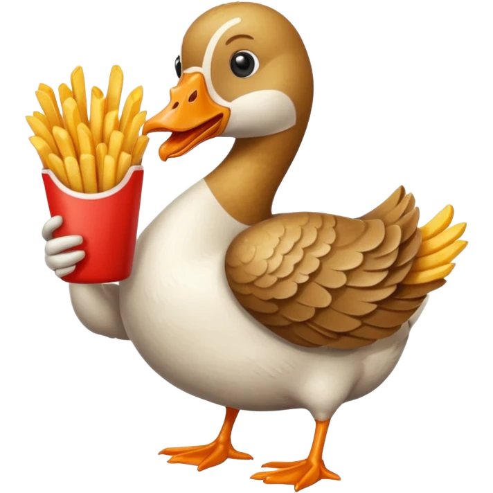 GOOSE HOLDING FRENCH FRIES emoji