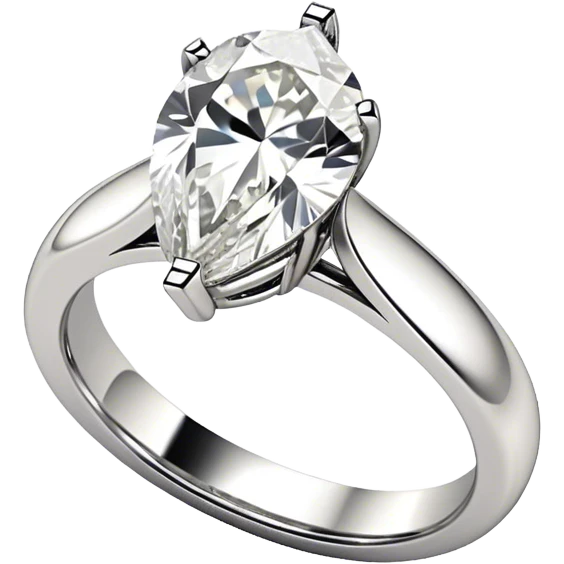 pear cut diamond wedding ring emoji