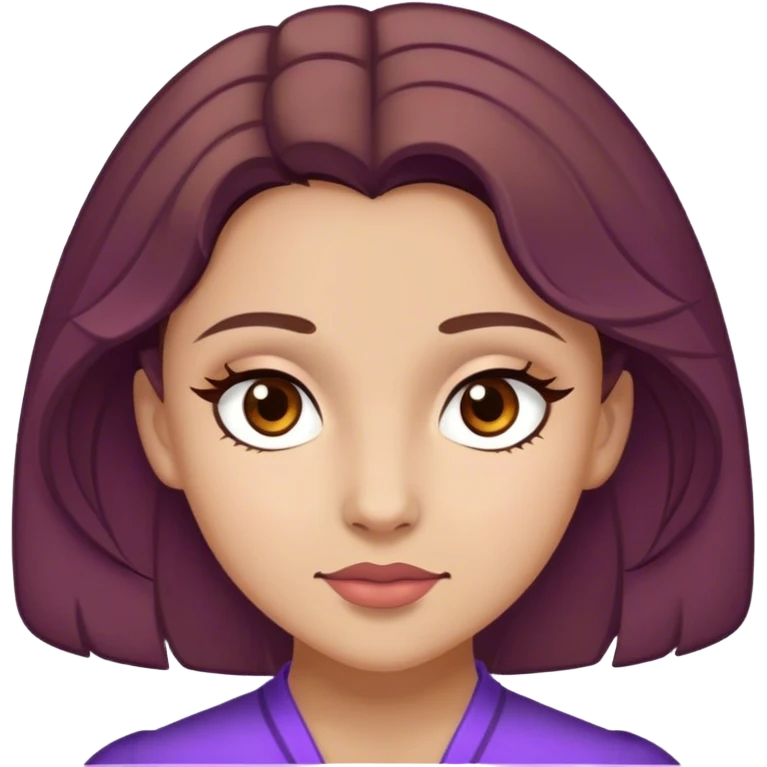 violet bridgerton from bridgerton serie with brown haired and eyes emoji