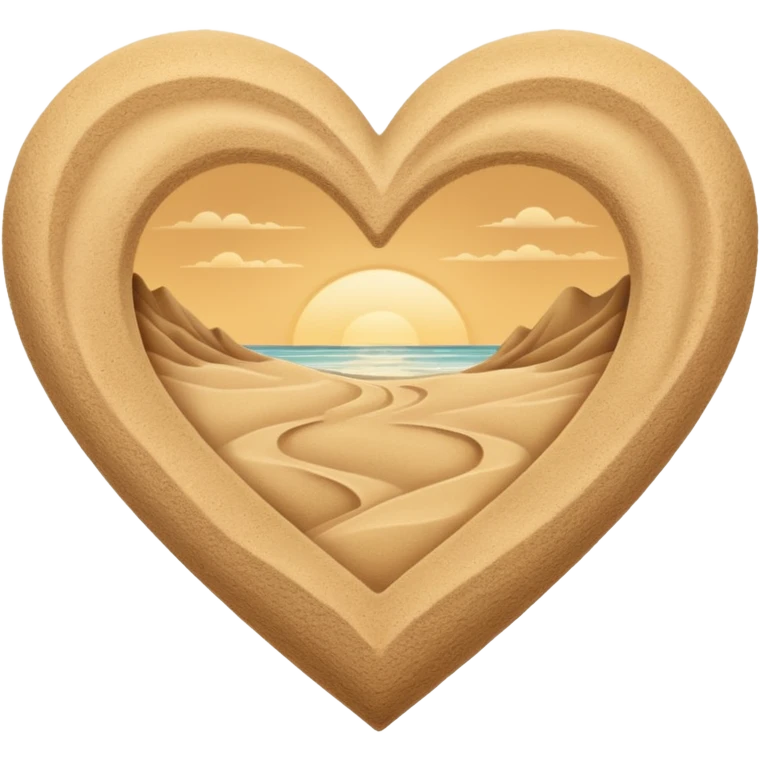beach themed heart emoji