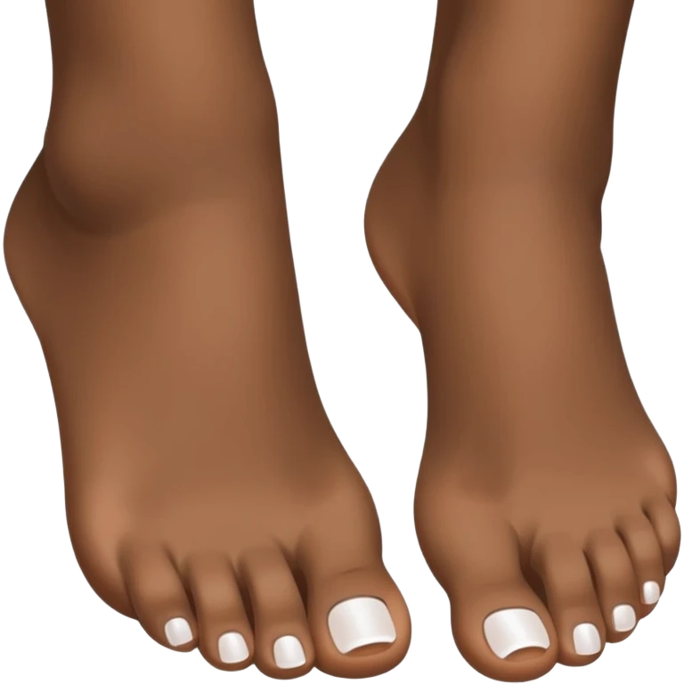 Pretty ebony feet with white tips  emoji