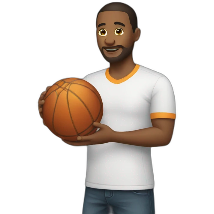 Someone holding a ball emoji