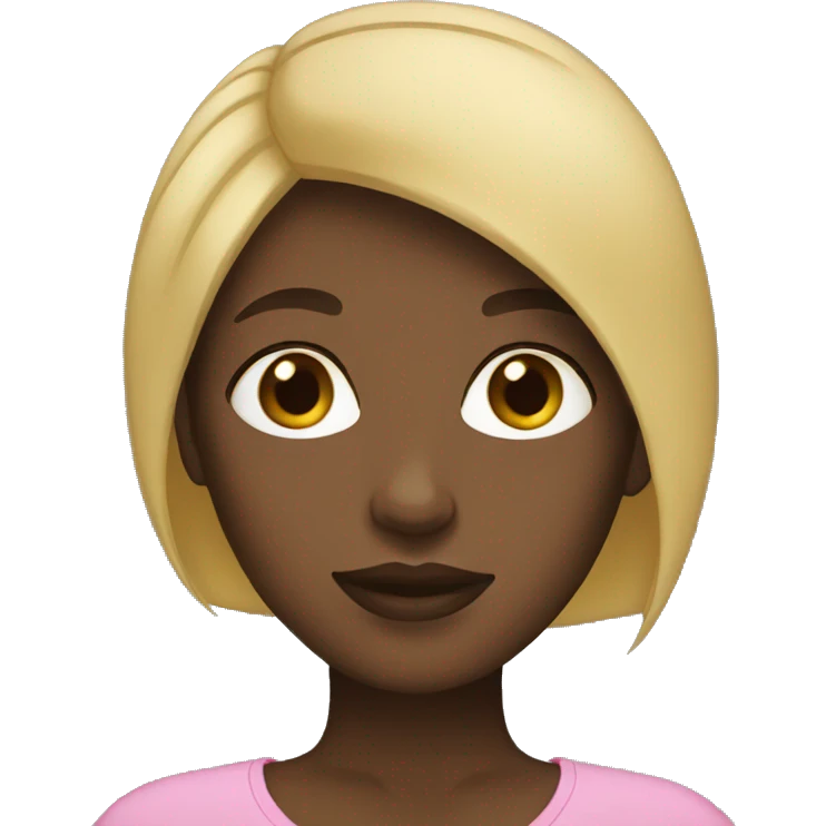 black girl with short blonde hair emoji
