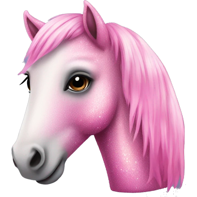 Sparkly pink mini horse emoji