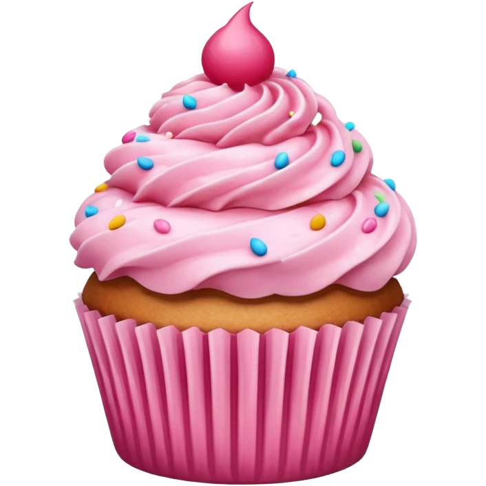 Cupcake with pink icing emoji