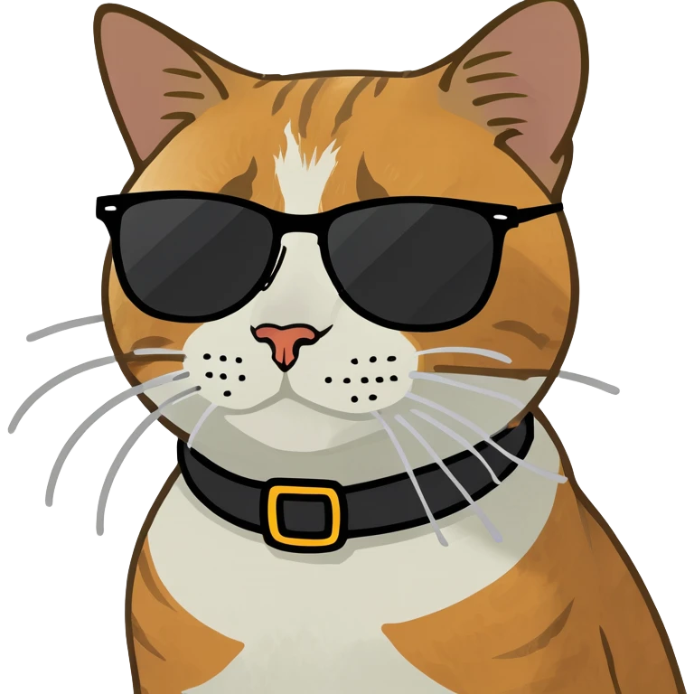 Cat with sunglasses emoji