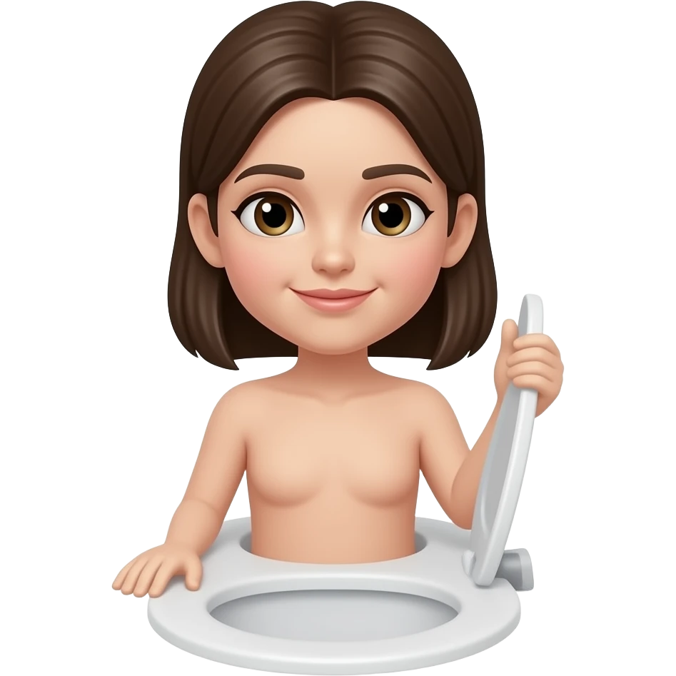 toilet naked girl emoji