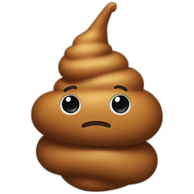 Poop with bow emoji