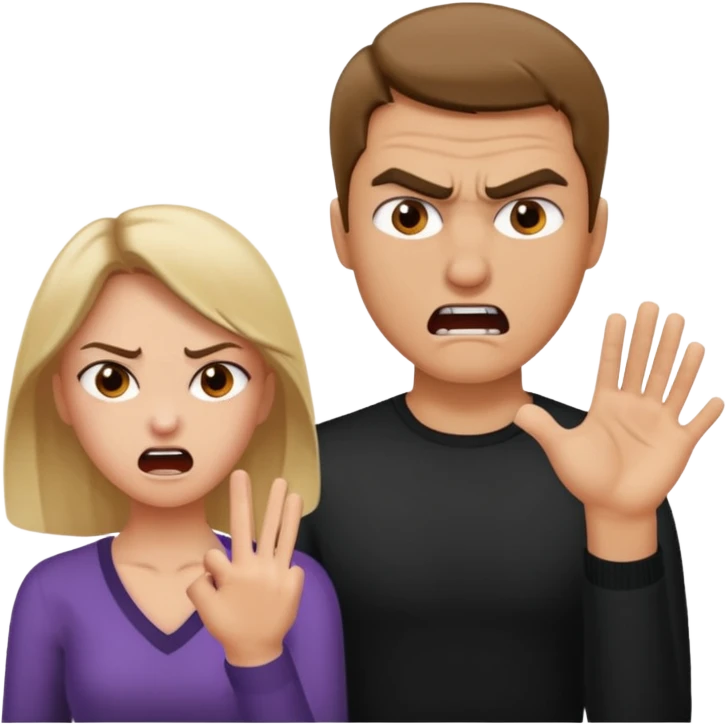 Women slaps a man emoji