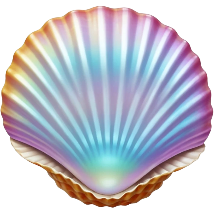 Shimmering pearl inside a glossy seashell emoji