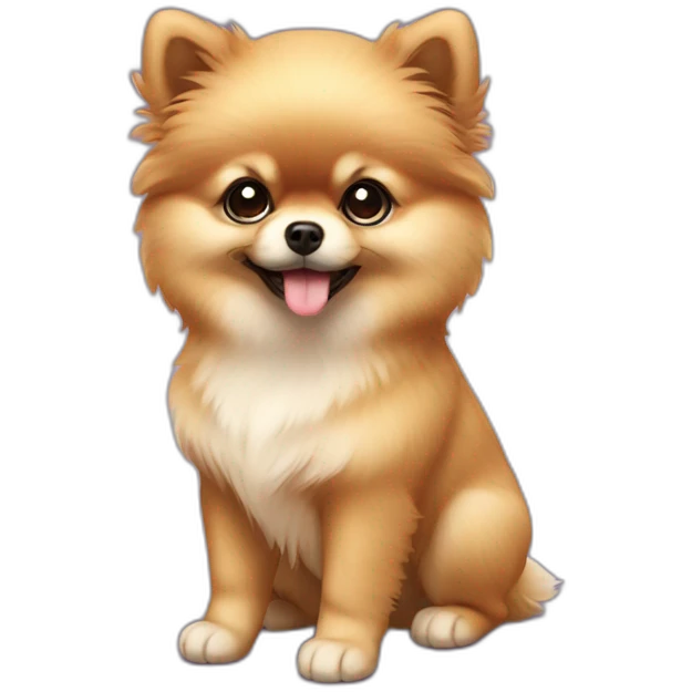 Pomeranian puppy full body emoji