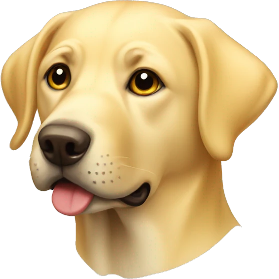 yellow lab head only  emoji