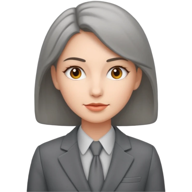 woman with gray suit emoji