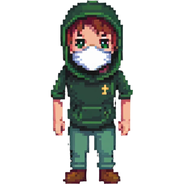 Alex the Terrible with mask emoji