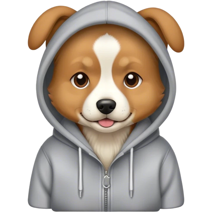 dog wearing hoodie emoji