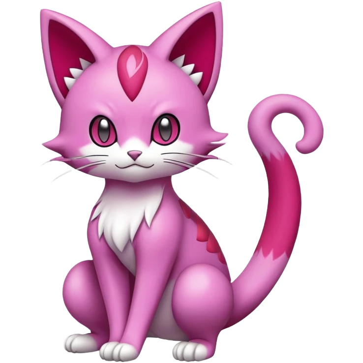 Liepard-Skitty-Delcatty-Pokémon-Fakémon-hybrid-creature (full body) emoji