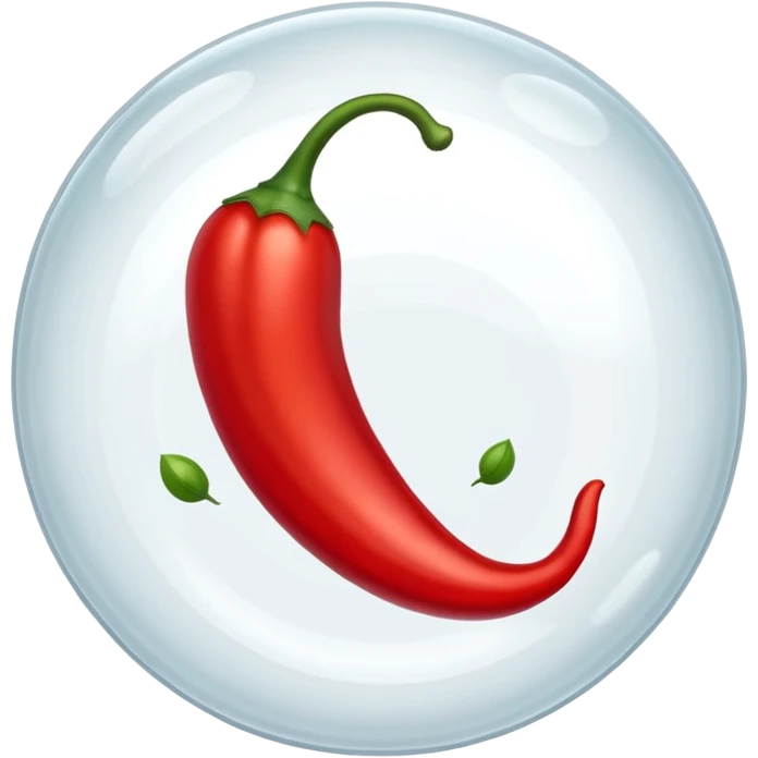 Red Hot chili pepper in a bubble emoji